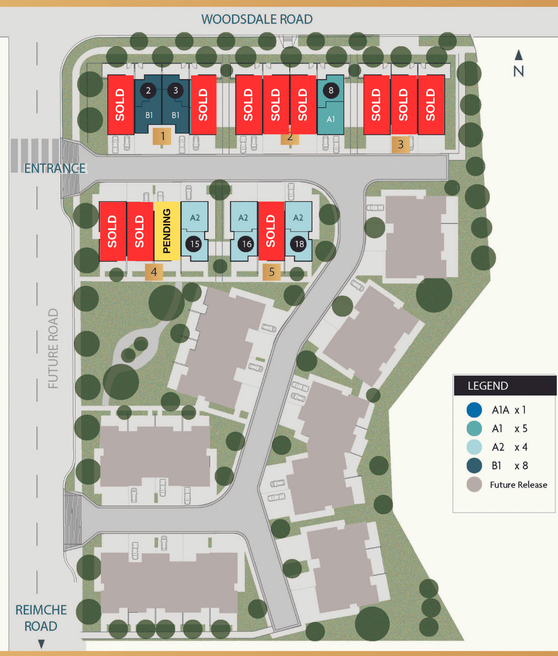 Lakeside Estates Site Map with availability