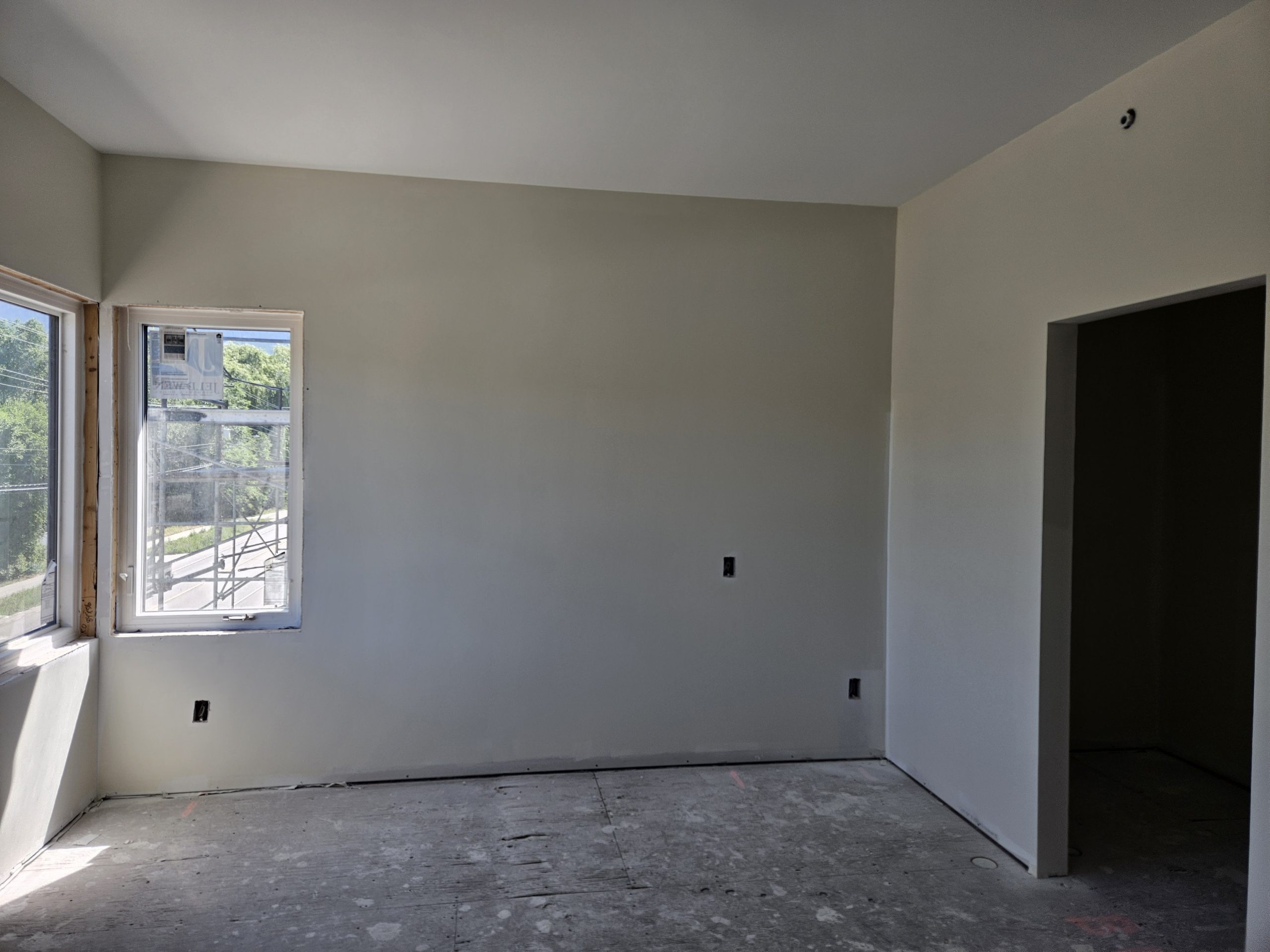 Lakeside Estates primary bedroom drywalled